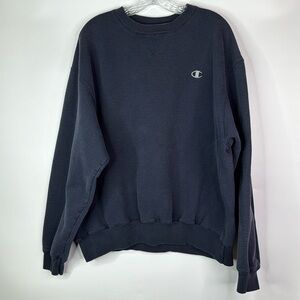Vintage Champion Navy Blue Crewneck Grunge Sweatshirt XL